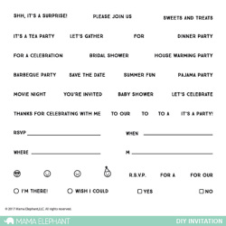 ママエレファント DIY INVITATION