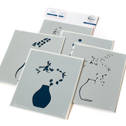 ピンクフレッシュスタジオ Floral Vase layering stencil set