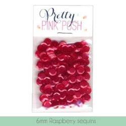 プリティピンクポッシュ シークイン(6mm) - Raspberry