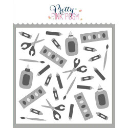 プリティピンクポッシュ Crafty Background Stencils (3 Pack)
