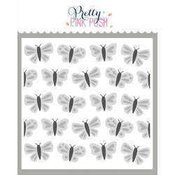 プリティピンクポッシュ  Layered Butterflies Stencils (3 Pack)