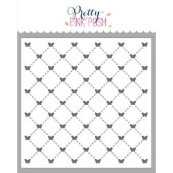 プリティピンクポッシュ Layered Butterfly Lattice Stencils (2 Pack)