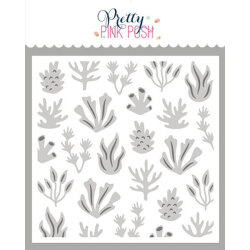 プリティピンクポッシュ Layered Coral Stencils (2 Pack)