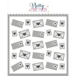 プリティピンクポッシュ Layered Letters Stencils (3 Pack)