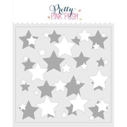 プリティピンクポッシュ　Layered Stars Stencils (2 Pack)