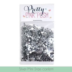 プリティピンクポッシュ Silver Mini Star Confetti
