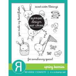 リバースコンフェッティ 　Spring Bunnies　クリアスタンプ