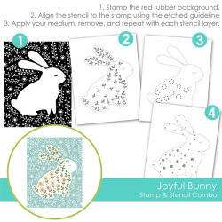 テイラードエクスプレッション Joyful Bunny Stamp & Stencil Combo