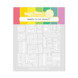 ワッフルフラワー Doodle Print Stencil