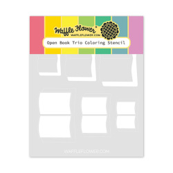 ワッフルフラワー Open Book Trio Coloring Stencil