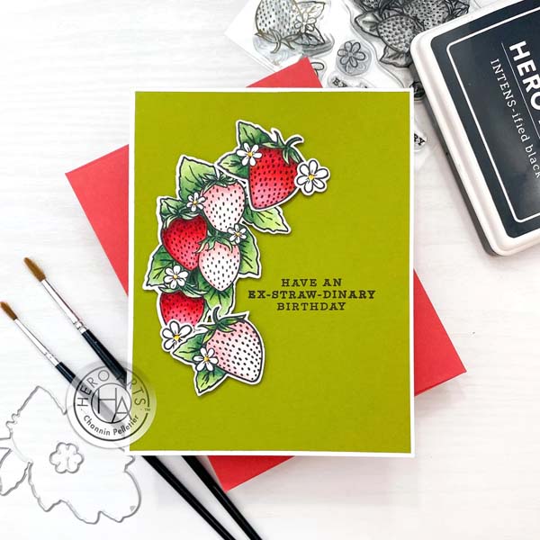 ヒーローアーツ/Hero Arts】クリアスタンプ - Strawberries Line Art