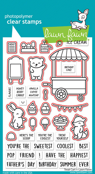ローンフォーン/Lawn Fawn】クリアスタンプ＆ダイセット - treat