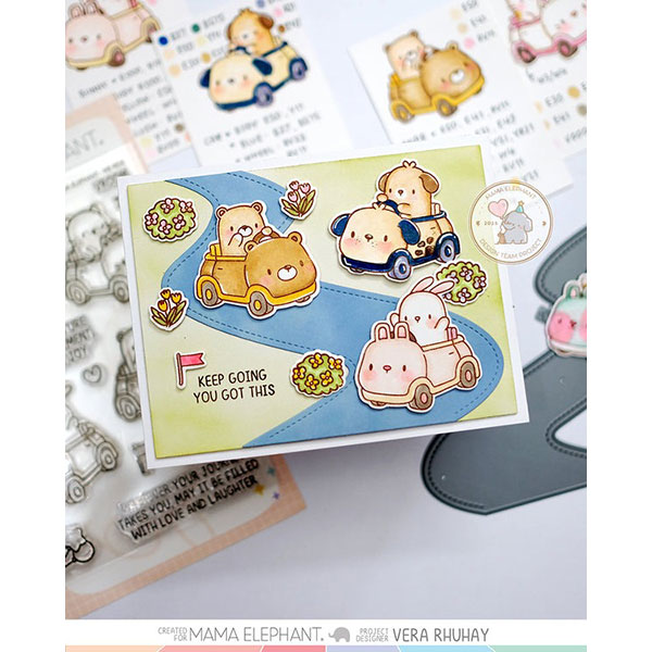 クリアスタンプ　ママエレファント ママエレファント/MAMA ELEPHANT】クリアスタンプ＆ダイセット