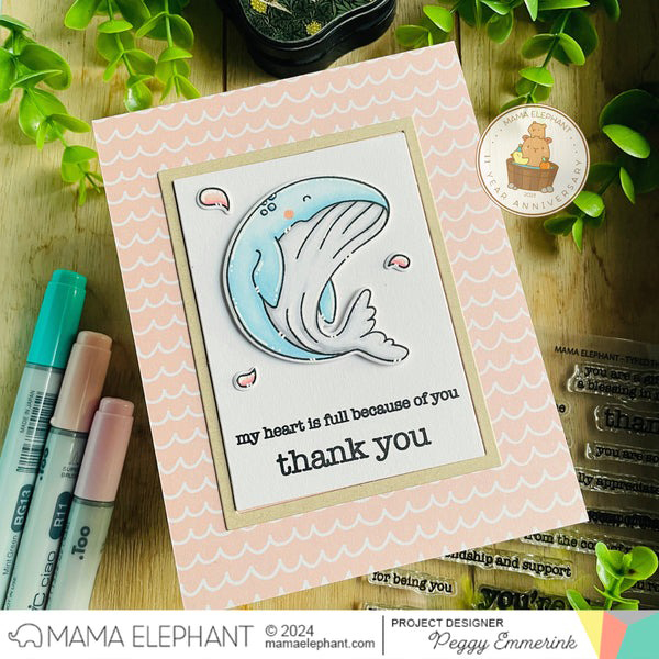 クリアスタンプ　ママエレファント ママエレファント/MAMA ELEPHANT】クリアスタンプ - TYPED THANK