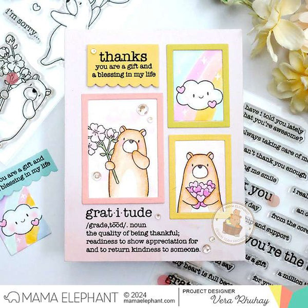 ママエレファント/MAMA ELEPHANT】クリアスタンプ - TYPED THANK