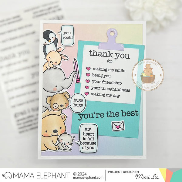 クリアスタンプ　ママエレファント ママエレファント/MAMA ELEPHANT】クリアスタンプ - THINKING OF YOU