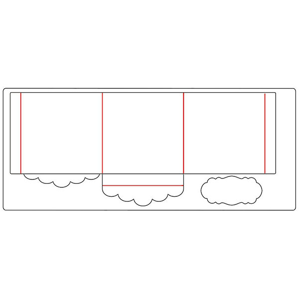シジックス/Sizzix】【ScoreBoards】ダイ - Box Gift with Scallop Edges