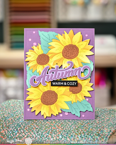 ワッフルフラワー/waffle flower】ダイ - Sunflower Cluster