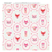 アメリカンクラフト 12インチペーパー - [Heart Day] Cutie＜片面印刷＞