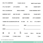 ママエレファント DIY INVITATION
