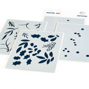 ピンクフレッシュスタジオ Festive Leaves Background stencils