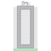 プリティピンクポッシュ　Slimline: Scallop Frames