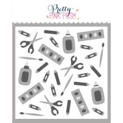 プリティピンクポッシュ Crafty Background Stencils (3 Pack)