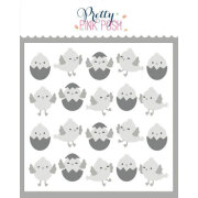 プリティピンクポッシュ Layered Chicks Stencils (4 Pack)