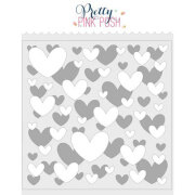 プリティピンクポッシュ Layered Hearts Stencils (2 Pack)