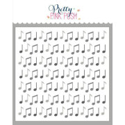 プリティピンクポッシュ Layered Music Notes Stencils (3 Pack)