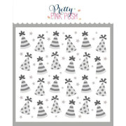 プリティピンクポッシュ Layered Party Hats Stencils (4 Pack)