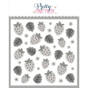 プリティピンクポッシュ Layered Strawberries Stencils (4 Pack)