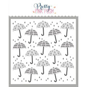 プリティピンクポッシュ Layered Umbrellas Stencils (4 Pack)