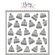 プリティピンクポッシュ Layered Winter Hats Stencils (2 Pack)