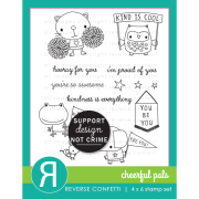 リバースコンフェッティ Cheerful Pals　クリアスタンプ