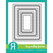 リバースコンフェッティ  Lacy Scallop Frame