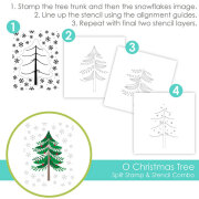 テイラードエクスプレッション O Christmas Tree Split Stamp & Stencil Combo