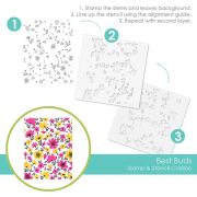 テイラードエクスプレッション　Best Buds Stamp & Stencil Combo