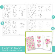 テイラードエクスプレッション Triple Slim Layering Stencil - Hearts in Bloom