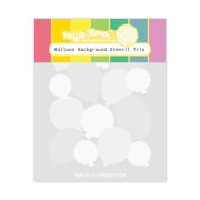 ワッフルフラワー Balloon Background Stencil Trio
