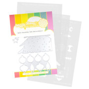 ワッフルフラワー Retro Christmas Tree Die-n-stencil