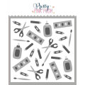 プリティピンクポッシュ Crafty Background Stencils (3 Pack)
