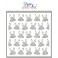 プリティピンクポッシュ Layered Bunny Faces Stencils (3 Pack)