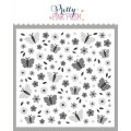 プリティピンクポッシュ Layered Butterfly Floral Stencils (4 Pack)