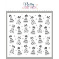 プリティピンクポッシュ Layered Party Hats Stencils (4 Pack)