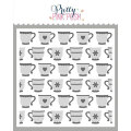 プリティピンクポッシュ Layered Teacups Stencils (2 Pack)
