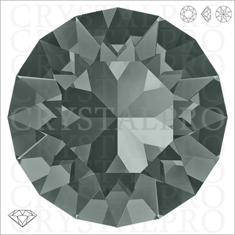 本物スワロフスキー　大 スワロフスキー/ラウンドストーン/#1088 XIRIUS Chaton/pp18/ブラック