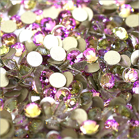 SWAROVSKI　クリスタルAB SS12 スワロフスキー ラインストーン スワロフスキー クリスタルシマー-#2058 4-ラインストーン
