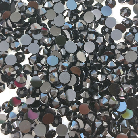 【在庫限り】スワロフスキー #2058 ジェット(アンフォイル） 50ヶ入り ss16 【メール便可】