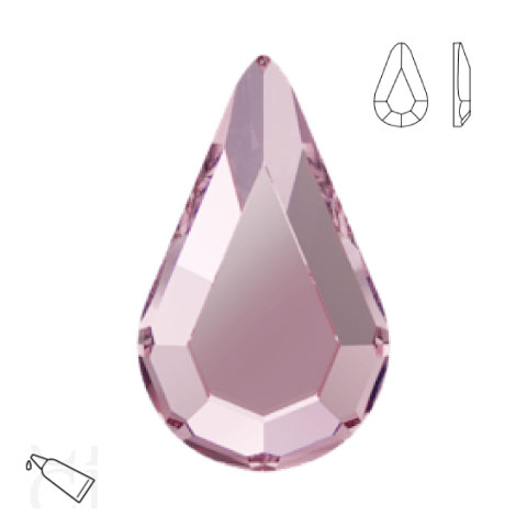 スワロフスキー #2300 ライトローズ   10ヶ  8×4.8mm 【メール便可】